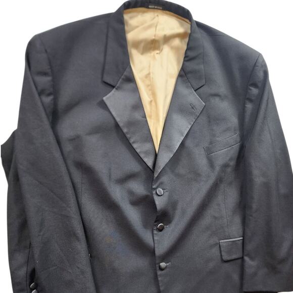 Chaps Ralph Lauren Mens 56R Tuxedo Blazer Jacket 3 Button Formal Dinner USA Made - Picture 1 of 16